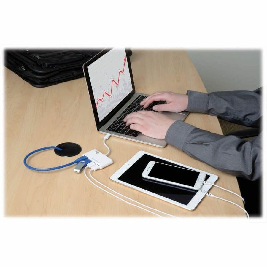 Tripp Lite series U460-003-3AG 3-Port USB 3.1 Gen 1 Portable Hub