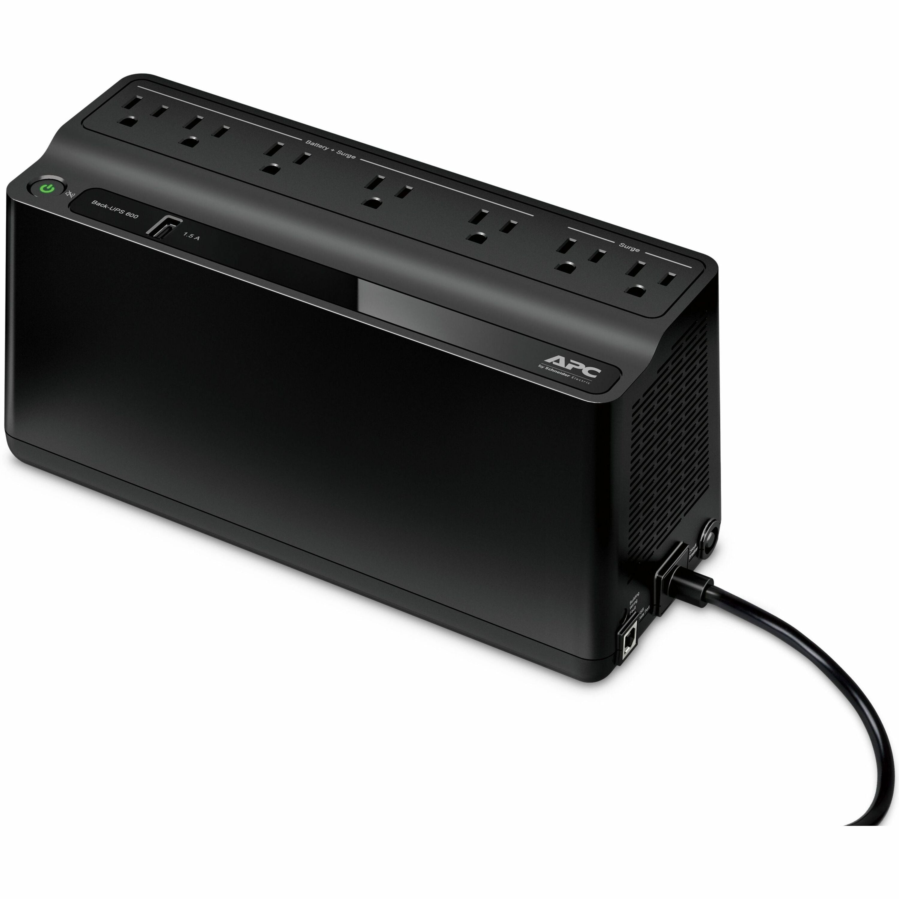 Tower - 10 Hour Recharge - 3.20 Minute Stand-by - 120 V Input - 120 V AC Output - Single Phase - Stepped Approximated Sine Wave - 5 x NEMA 5-15R, 2 x NEMA 5-15R Surge Receptacle(s) - 7 x Battery/Surge Outlet