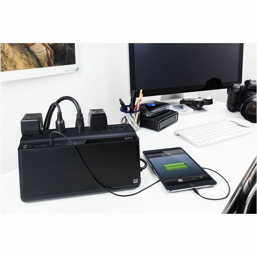 Tower - 10 Hour Recharge - 3.20 Minute Stand-by - 120 V Input - 120 V AC Output - Single Phase - Stepped Approximated Sine Wave - 5 x NEMA 5-15R, 2 x NEMA 5-15R Surge Receptacle(s) - 7 x Battery/Surge Outlet