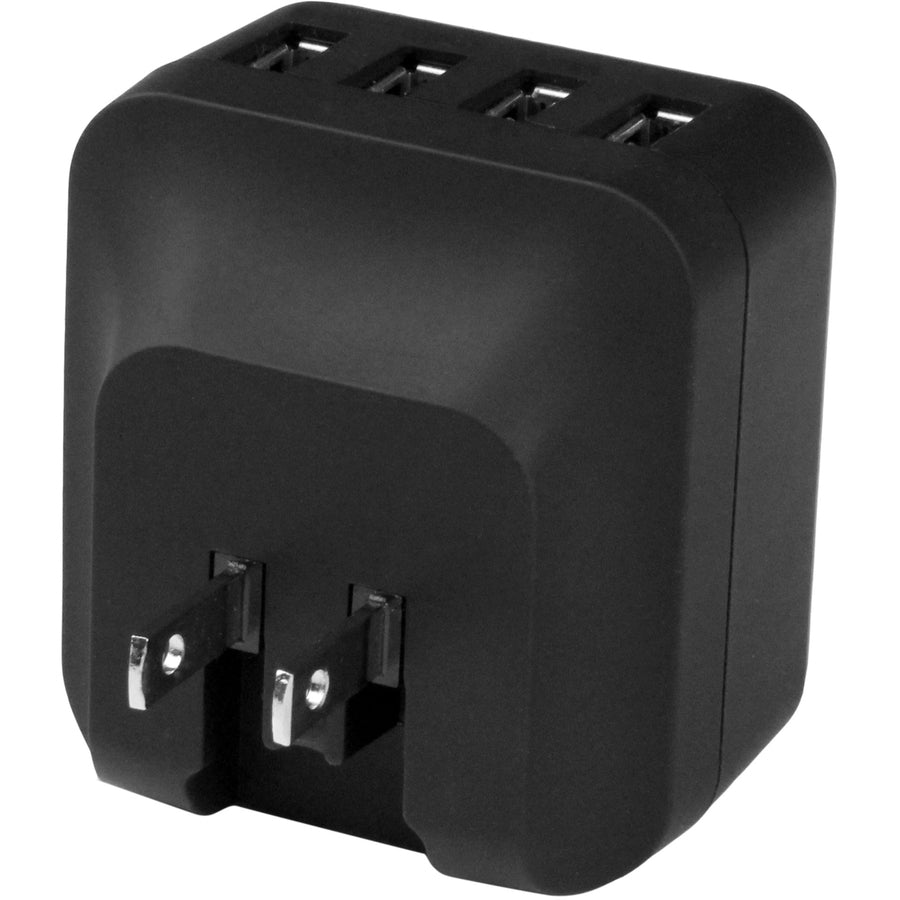 StarTech.com 4-Port USB Wall Charger - International Travel - 34W/6.8A - Black
