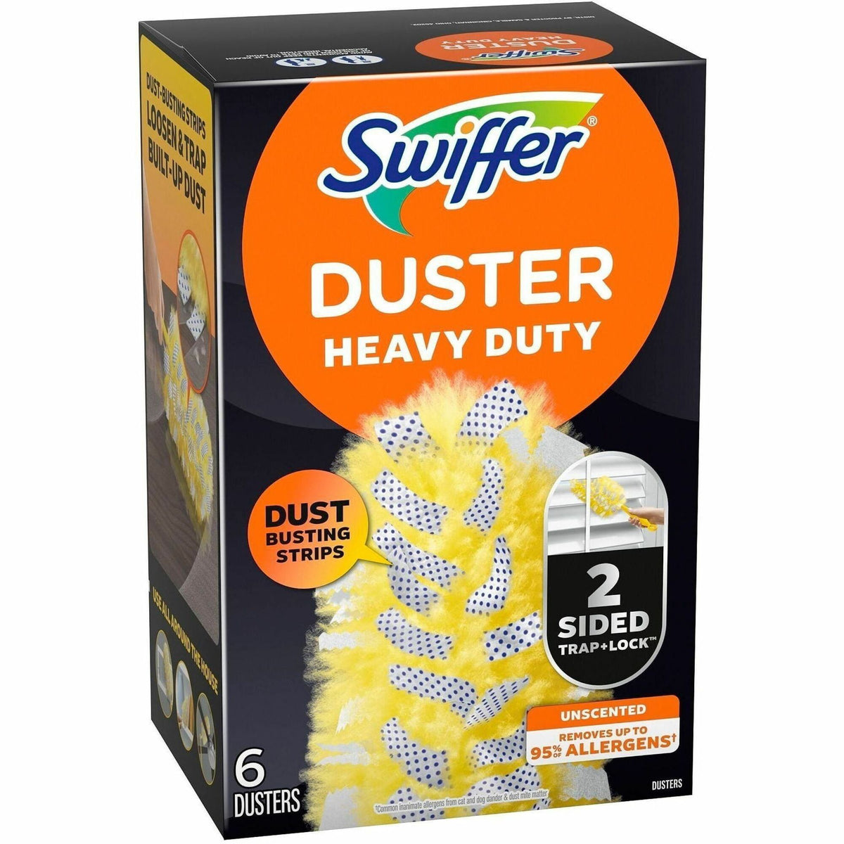 Swiffer 360-degree Dusters Refill, Fiber, Yellow, 6 Dusters per Box, 4 Boxes per Carton (Total 24 Dusters)