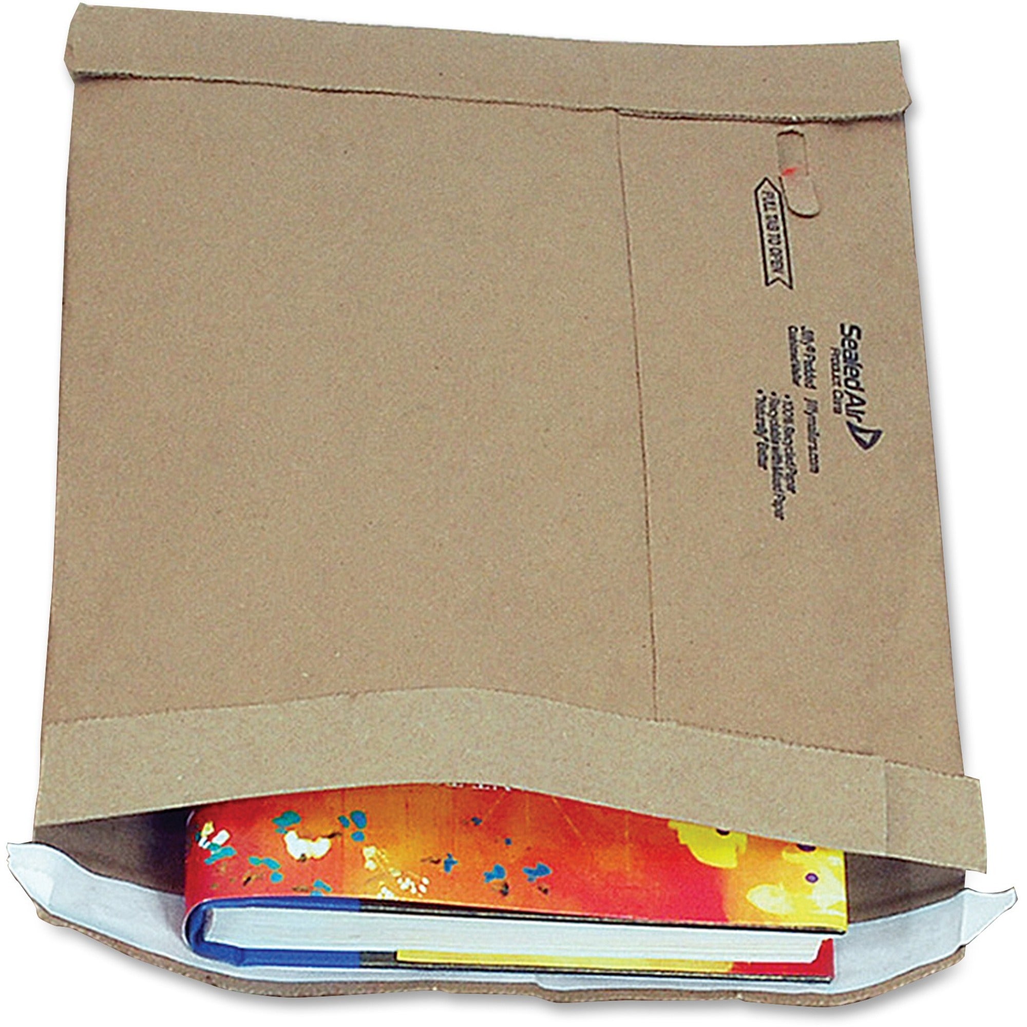 Jiffy Heavy-duty Kraft Self-seal Mailer, #7, 14 1/4" x 20", Natural/Satin Gold, Padded, Recyclable, 50/Carton
