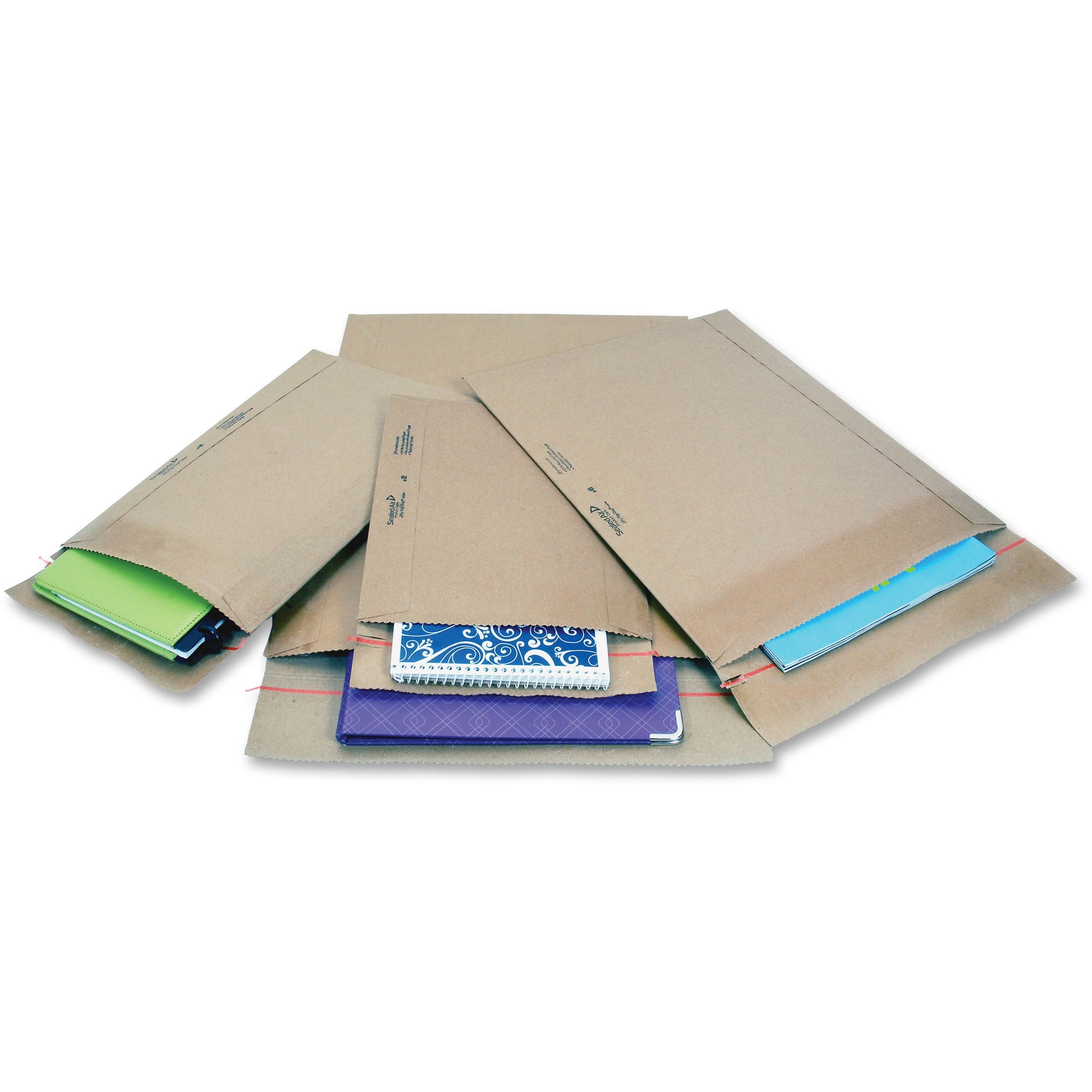 Jiffy Rigi Bag Mailers, #4, 9.5" x 13", Self-Sealing, Natural Kraft, Kraft/Fiberboard, 200/Carton