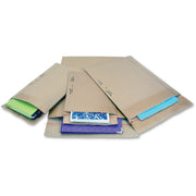 Jiffy Rigi Bag Mailers, #6, 12.5" x 15", Self-Sealing, Natural Kraft, Kraft/Fiberboard, 100/Carton