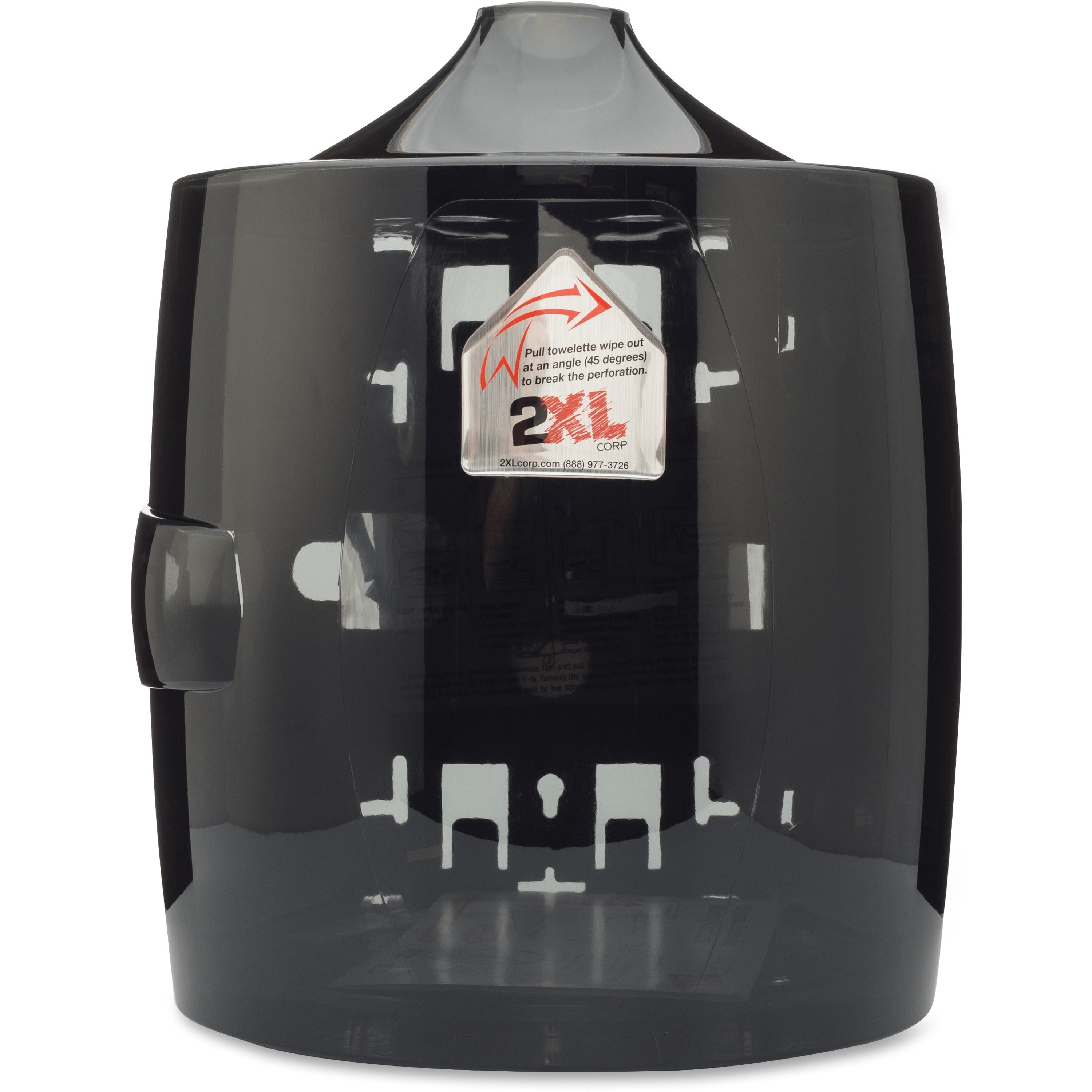 1 x Roll - 11" Height x 13.5" Width x 11" Depth - Plastic - Smoke Gray - Touch-free, Hinged, Contemporary Style, Durable - 1 Each