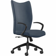 9 to 5 Seating Bristol High-Back Chair, Baltic Leather, 5-Star Base, Adjustable, 1 Each