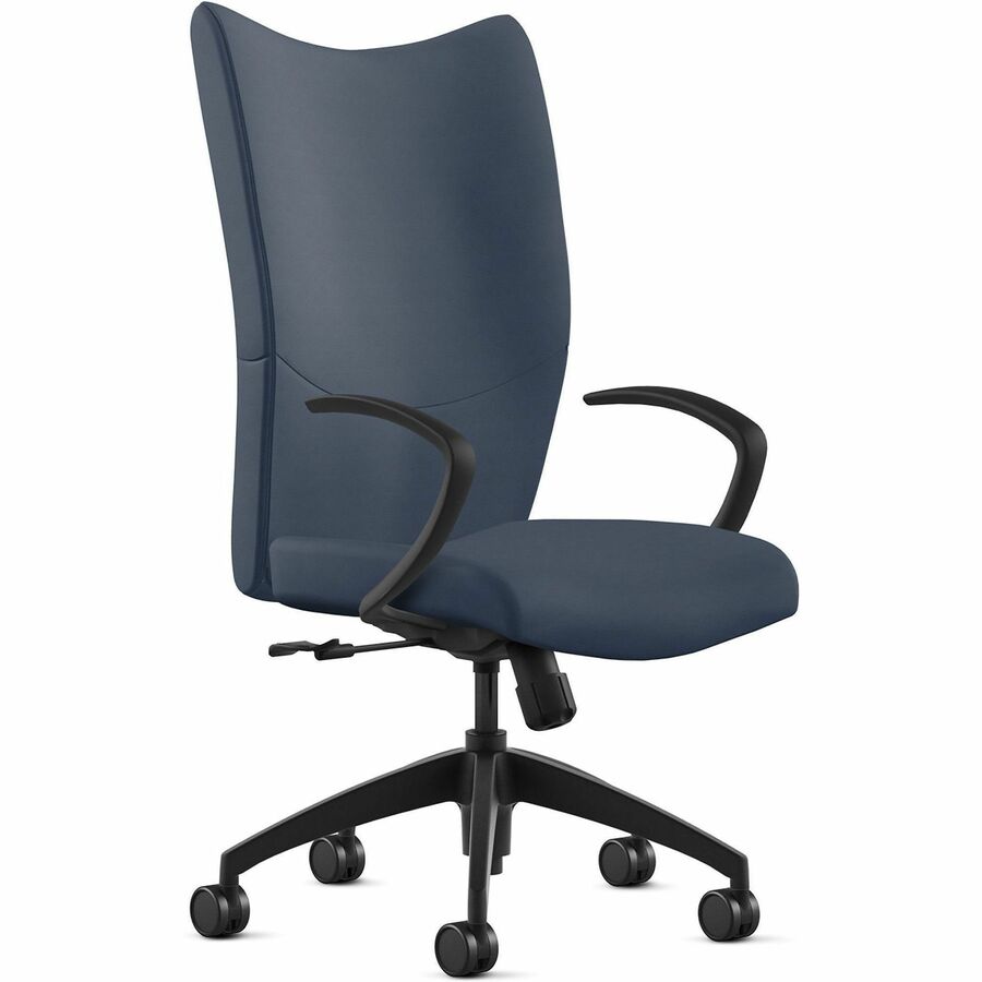 9 to 5 Seating Bristol High-Back Chair, Baltic Leather, 5-Star Base, Adjustable, 1 Each
