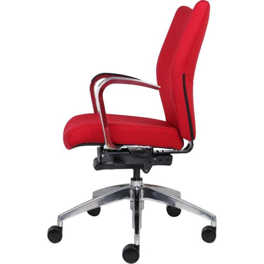 9 to 5 Seating Bristol High-Back Chair, Camel Leather, 5-Star Base, Adjustable Height, Tilt Mechanism, 1 Each