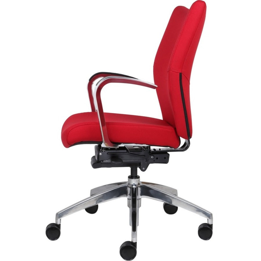 9 to 5 Seating Bristol High-Back Chair, Baltic Leather, 5-Star Base, Adjustable Height, Tilt Mechanism, 1 Each