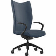 9 to 5 Seating Bristol High-Back Chair, Baltic Leather, 5-Star Base, Adjustable Height, Tilt Mechanism, 1 Each
