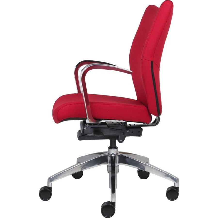 9 to 5 Seating Bristol High-Back Chair, Mist Leather, 5-Star Base, Adjustable Height, Tilt Mechanism, 1 Each