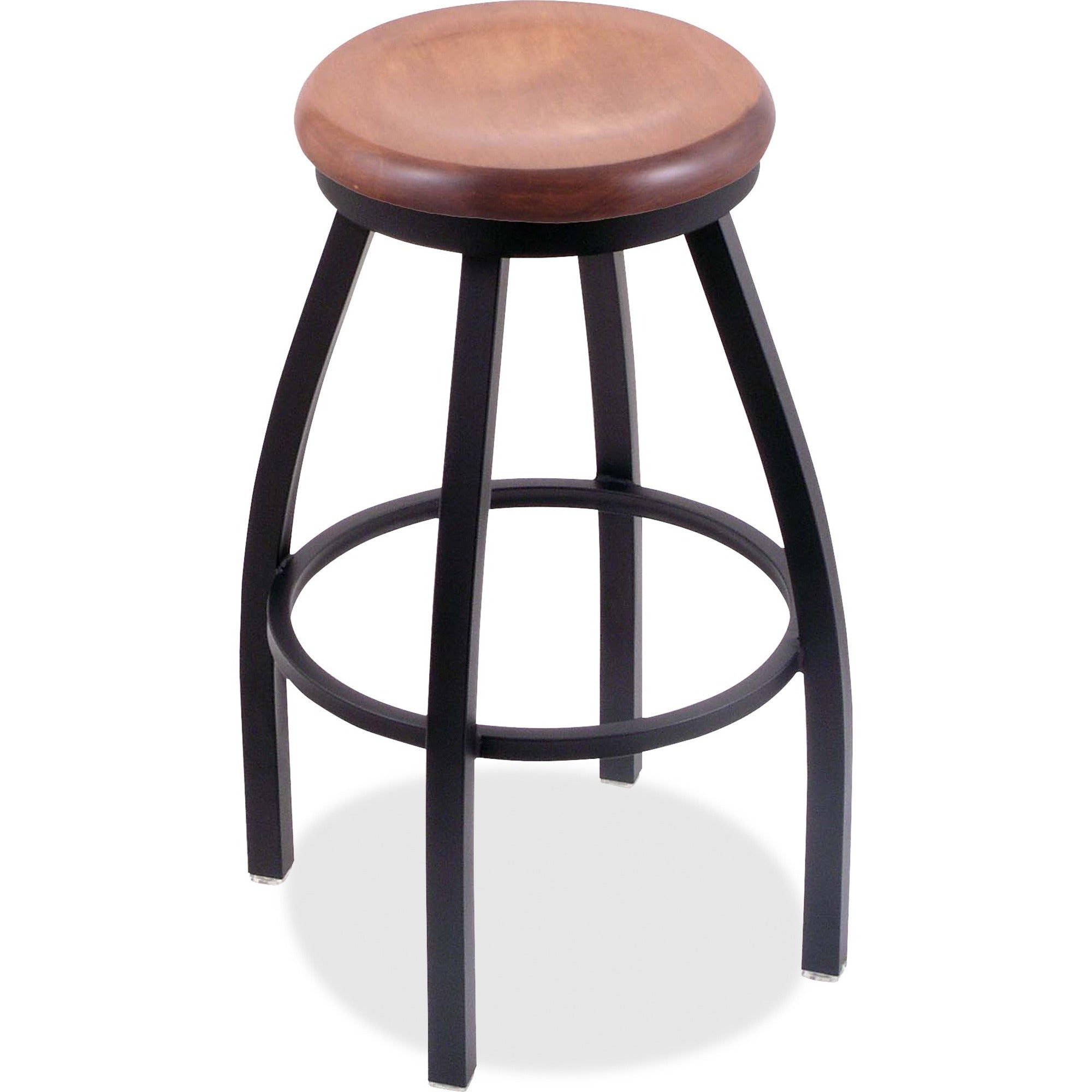 Holland Bar Stools Bar Stool, Maple Seat, Black Frame, Swivel, 1 Each