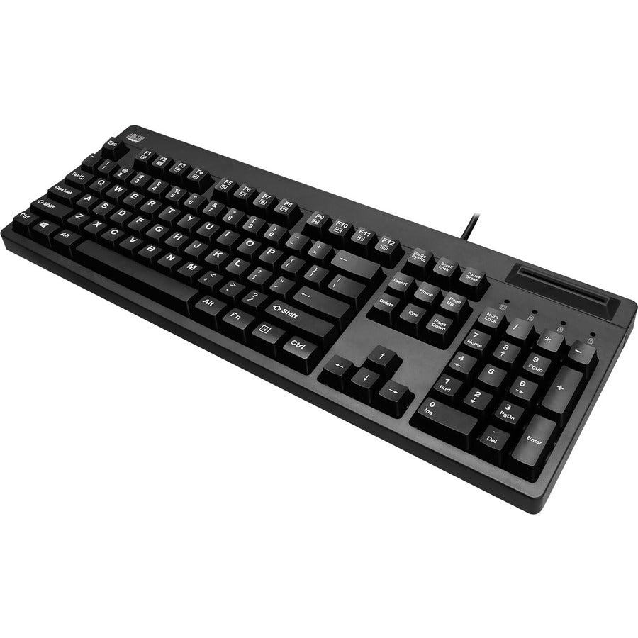Cable Connectivity - USB 2.0 Interface - 104 Key(s) - English (US) - QWERTY Layout - Computer - PC - Membrane Keyswitch - Black