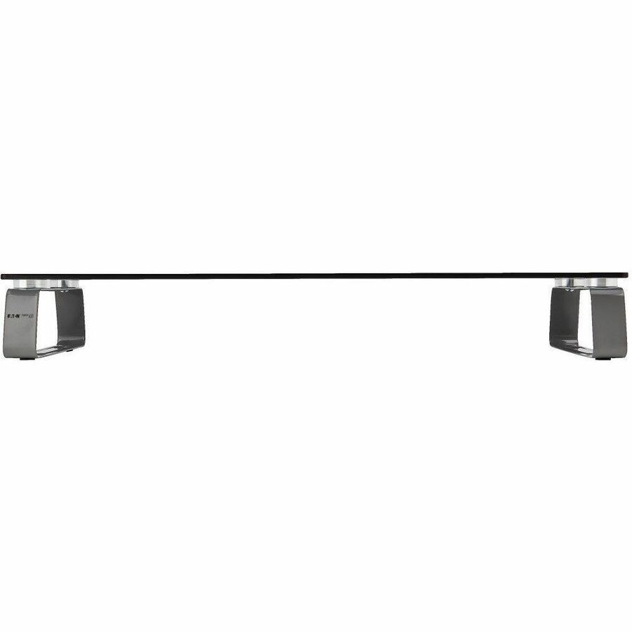 40 lb Load Capacity - 3.15" Height x 22" Width x 8.27" Depth - Desktop - Tempered Glass, Brushed Aluminum