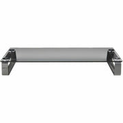 40 lb Load Capacity - 3.15" Height x 22" Width x 8.27" Depth - Desktop - Tempered Glass, Brushed Aluminum