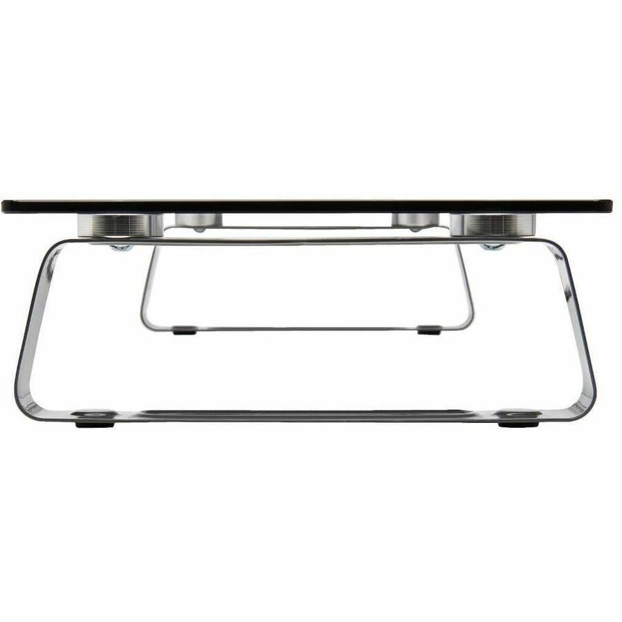 40 lb Load Capacity - 3.15" Height x 22" Width x 8.27" Depth - Desktop - Tempered Glass, Brushed Aluminum
