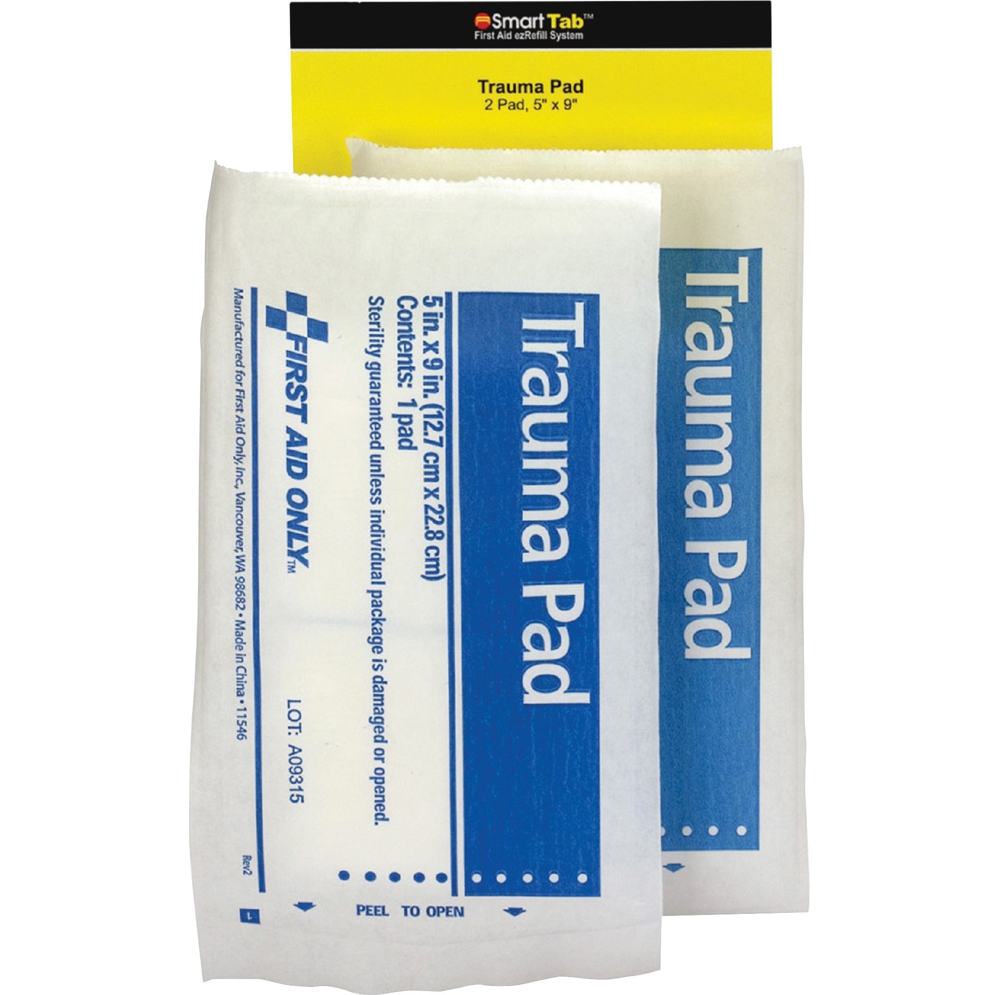 2 - 5" Width x 9" Length - White, Blue - 1 Pack