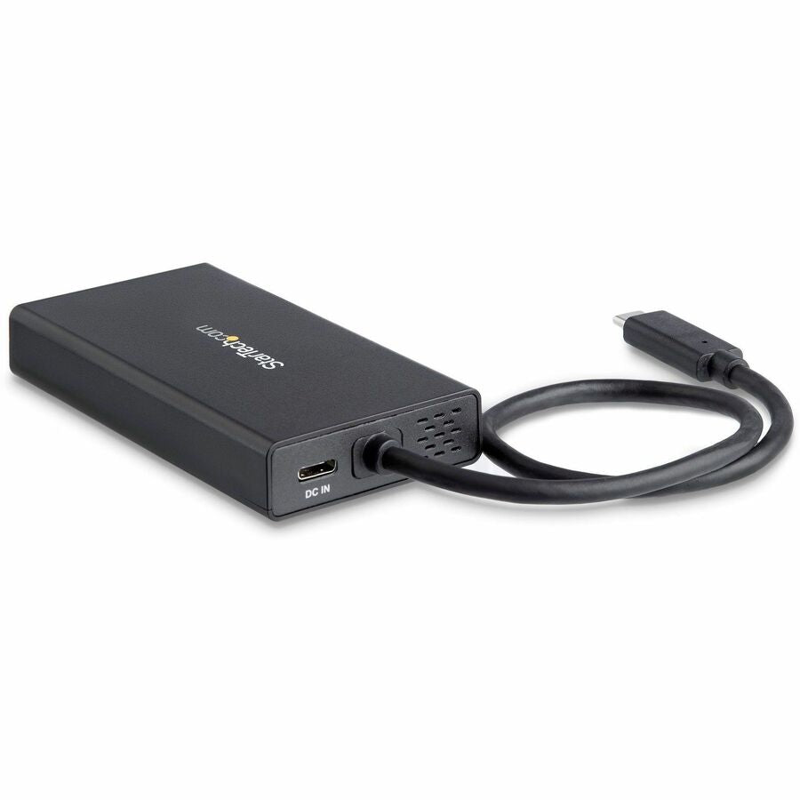 StarTech.com USB-C Docking Station, 1 Each, 60W Power Delivery, 1 HDMI 4K, 2 USB 3.0, 2 USB Type-A, 1 USB Type-C, 1 RJ-45 Gigabit Ethernet, Black, Wired, TAA Compliant