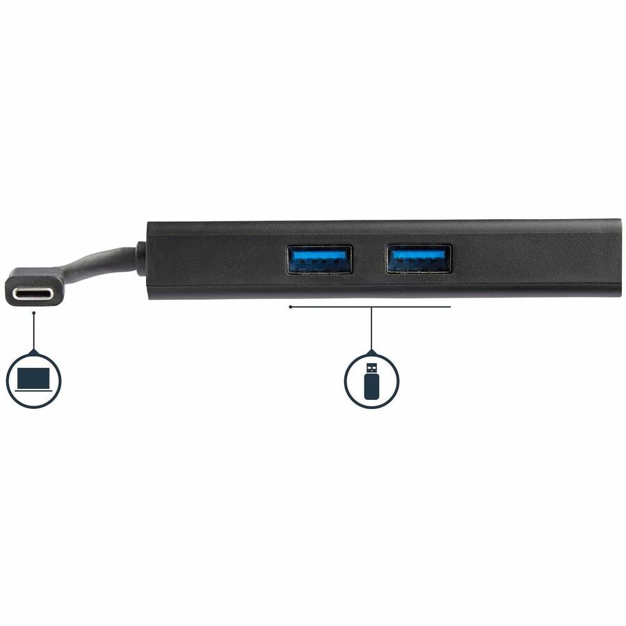 StarTech.com USB-C Docking Station, 1 Each, 60W Power Delivery, 1 HDMI 4K, 2 USB 3.0, 2 USB Type-A, 1 USB Type-C, 1 RJ-45 Gigabit Ethernet, Black, Wired, TAA Compliant