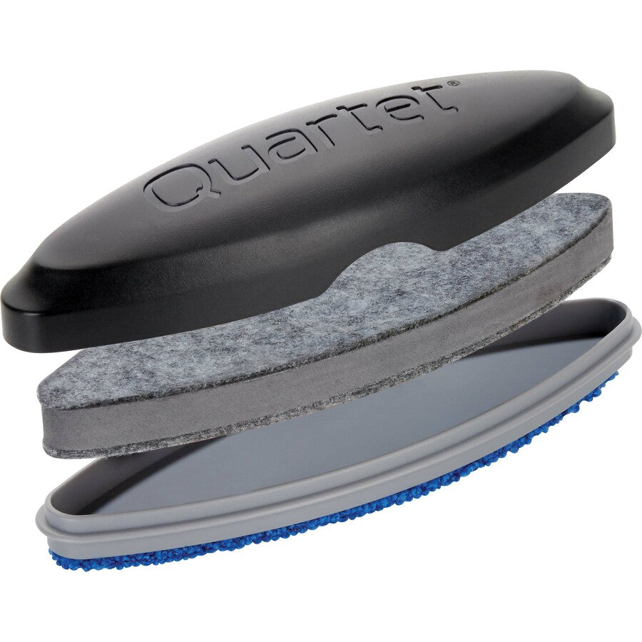 2" Width x 6.50" Length - Used as Ink Remover, Residue Remover, Spot Remover, Chalk Remover - Durable, Easy-grip Handle, Magnetic - Black - Felt, MicroFiber - 1 / Pack