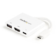 StarTech.com USB-C Docking Station, 1 Each, 60W Power Delivery, 1 x HDMI 4K, 1 x USB Type-A, 1 x USB Type-C, White, Wired, Supports 1 Display, Compatible with Windows and macOS