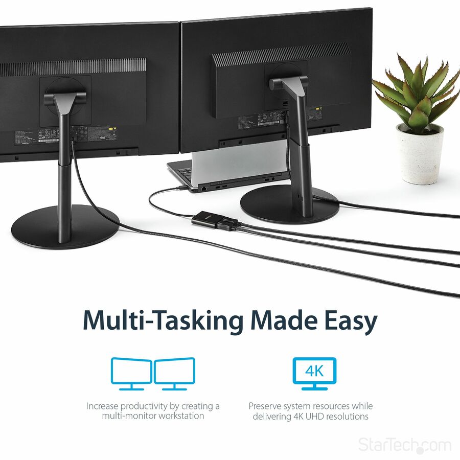 StarTech.com USB-C to DisplayPort Multi-Monitor Splitter - 2-Port MST Hub