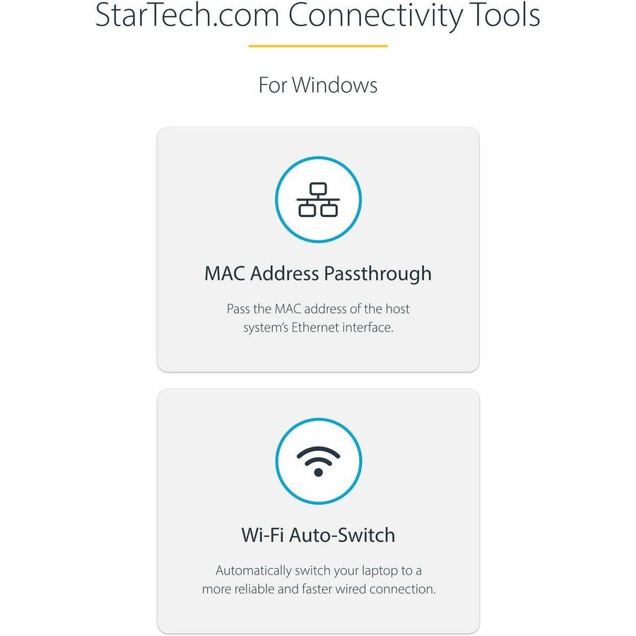 StarTech.com USB-C to Dual Gigabit Ethernet Adapter with USB (Type-A) Port