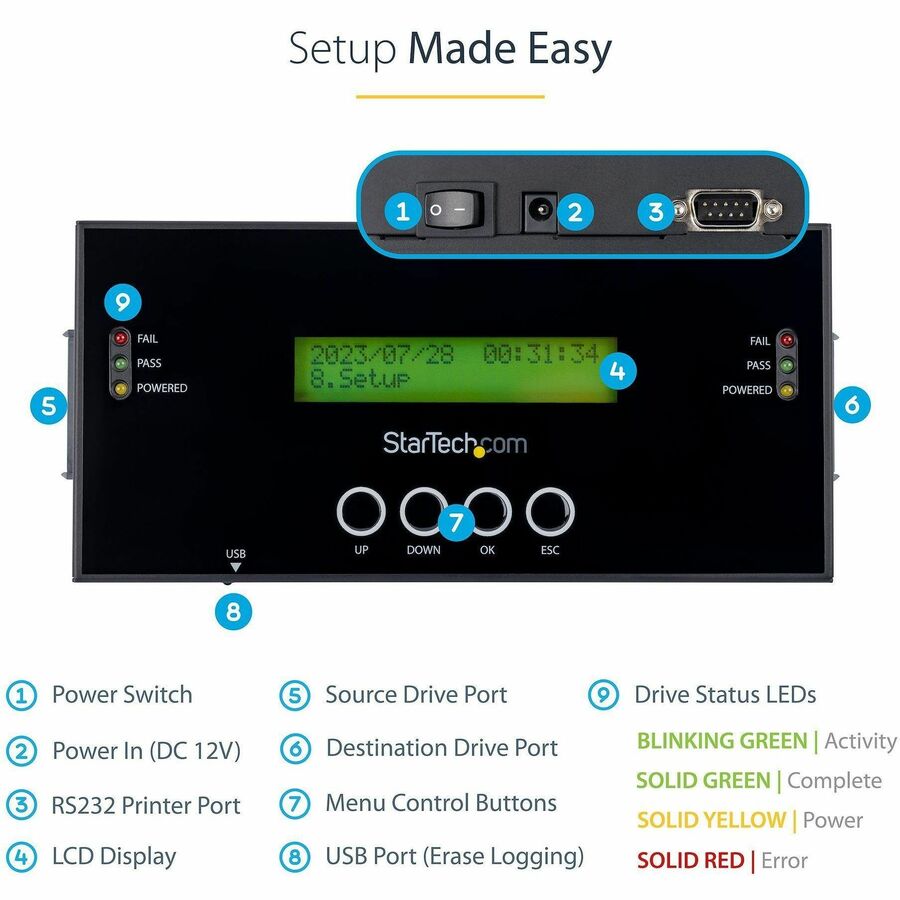 StarTech.com SATA/SAS Duplicator and Eraser