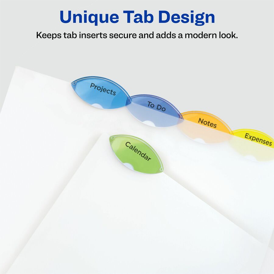 Avery&reg; Insertble Style Edge Plastic Pocket Dividers