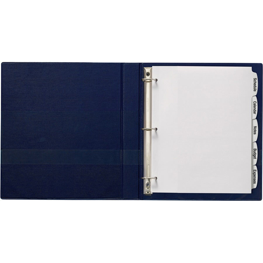 20 x Divider(s) - 5 - 5 Tab(s)/Set - 8.5" Divider Width x 11" Divider Length - 3 Hole Punched - White Paper Divider - White Paper Tab(s) - 20% Recycled - 1 Pack