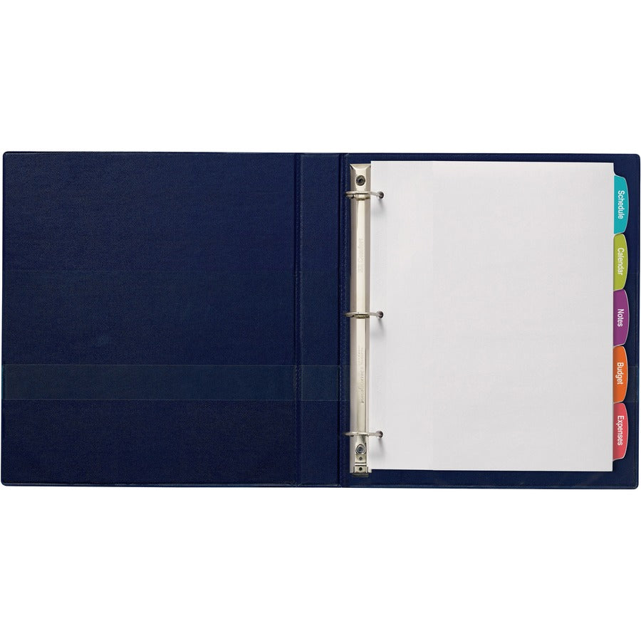 20 x Divider(s) - 5 - 5 Tab(s)/Set - 8.5" Divider Width x 11" Divider Length - 3 Hole Punched - White Paper Divider - White Paper Tab(s) - 20% Recycled - 1 Pack