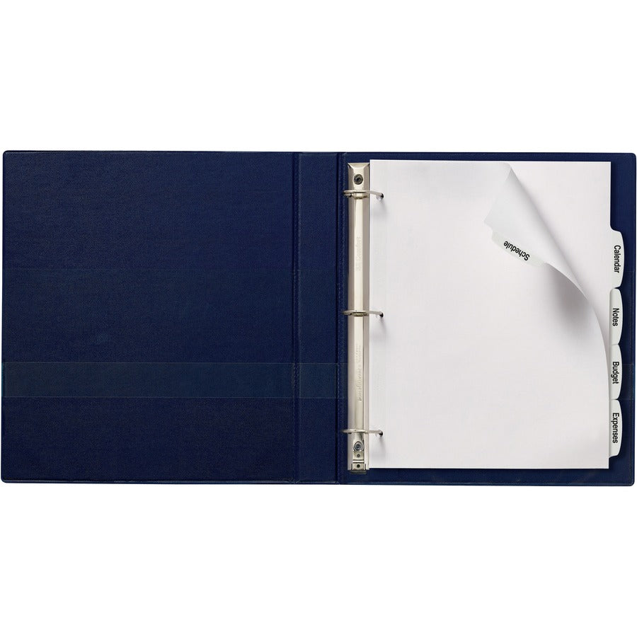 20 x Divider(s) - 5 - 5 Tab(s)/Set - 8.5" Divider Width x 11" Divider Length - 3 Hole Punched - White Paper Divider - White Paper Tab(s) - 20% Recycled - 1 Pack