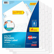 Avery&reg; Big Tab Printable Label Dividers, Easy Peel Labels, 8 Tabs