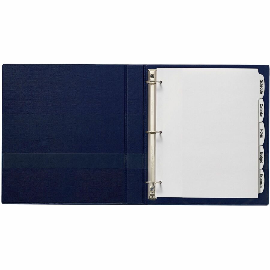 Avery Big Tab Printable White Label Dividers, 5 Tabs/Set, 20 Sets (100 Dividers), 8.5" x 11", White, 3-Hole Punched, Paper, Printable, Writable, Reinforced Holes, Easy Peel