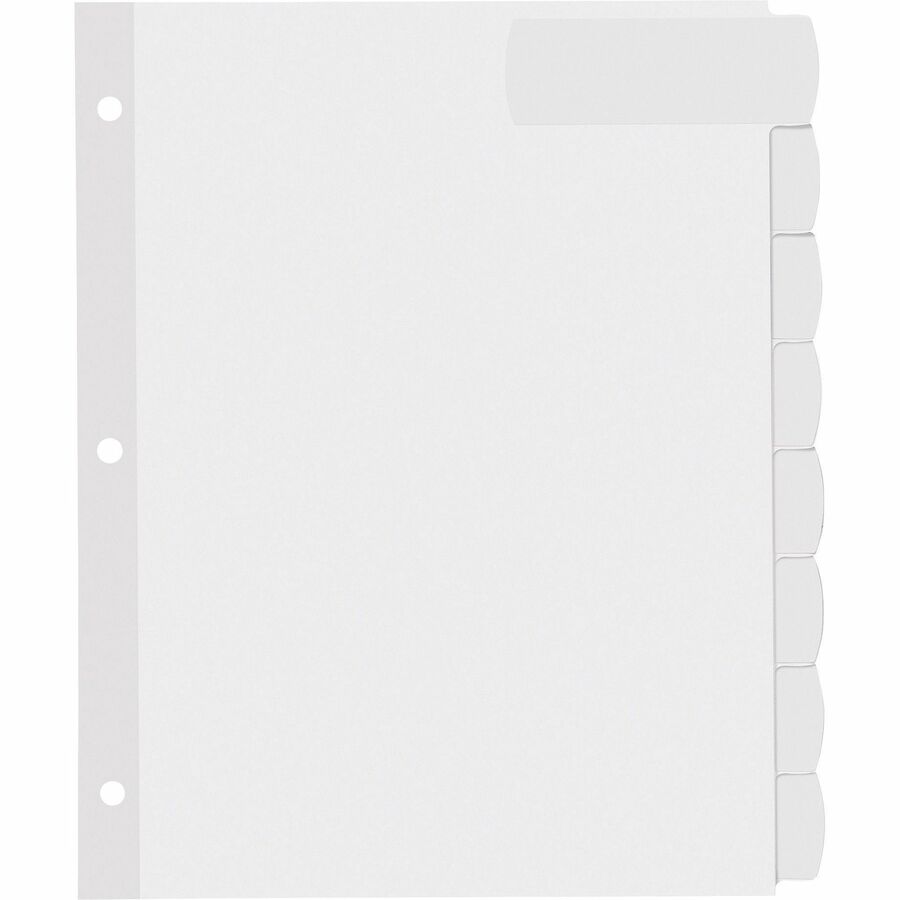 Avery Big Tab Tab Divider, 32 Dividers, 8 Tabs/Set, 8.5" x 11", 3-Hole Punched, White Paper, 20% Recycled, 4 Pack