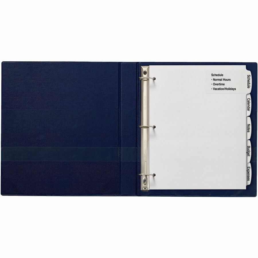 Avery Big Tab Tab Dividers, 5 Tabs per Set, 20 Sets (100 Dividers), 8.5" x 11", White, 3-Hole Punched, Paper, 20% Recycled Content