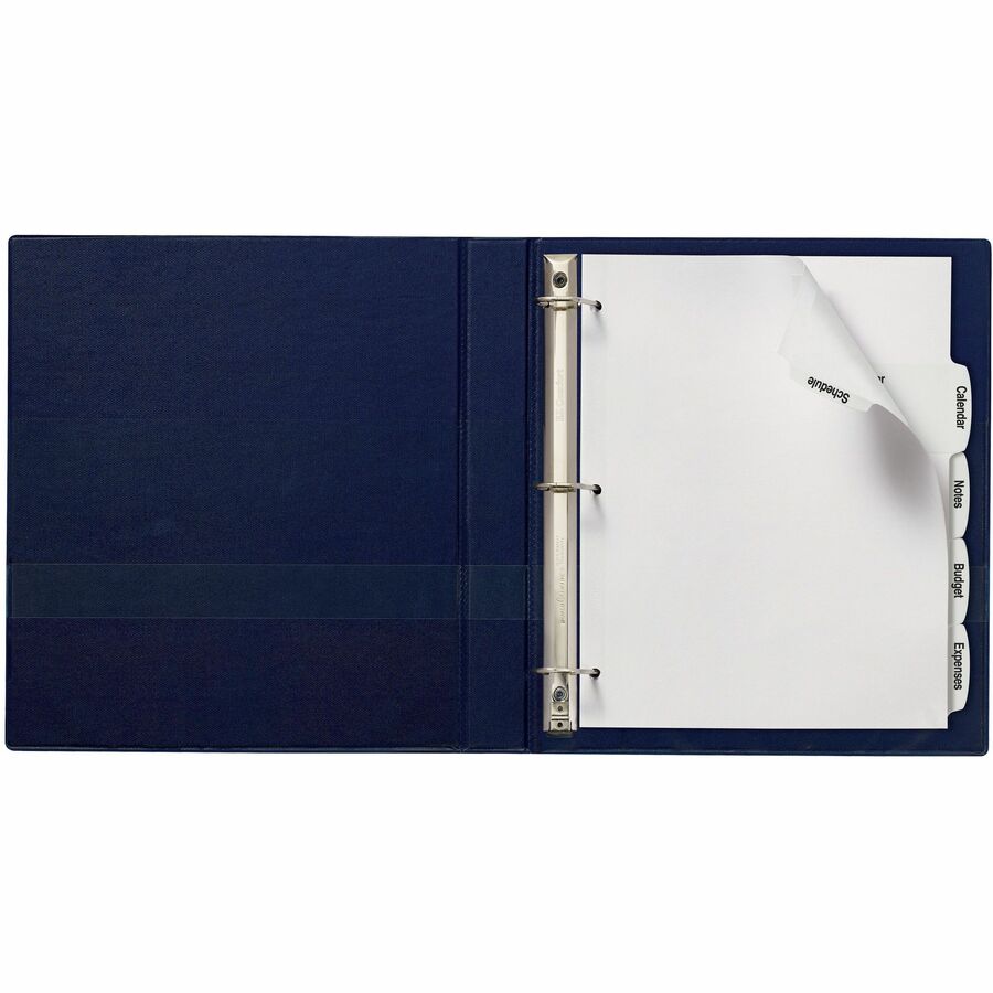 Avery Big Tab Tab Dividers, 5 Tabs per Set, 20 Sets (100 Dividers), 8.5" x 11", White, 3-Hole Punched, Paper, 20% Recycled Content