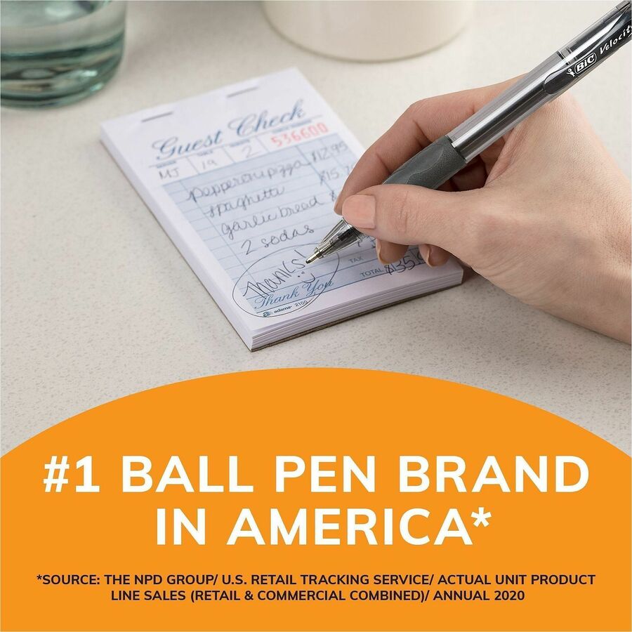 BIC Glide Bold 1.6 mm Bold Point Refillable Retractable Blue Ink Ballpoint Pens, Blue Barrel, 36/Box