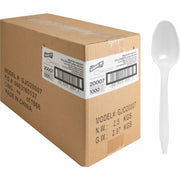 1 Piece(s) - Spoon - 1 x Spoon - Disposable - White - 1 Carton