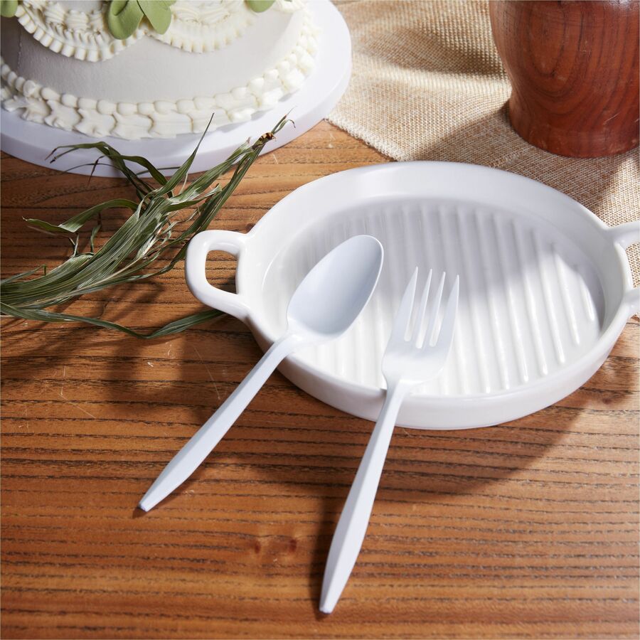 1 Piece(s) - Spoon - 1 x Spoon - Disposable - White - 1 Carton
