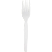1 Piece(s) - Fork - 1 x Fork - Disposable - White - 1 Carton