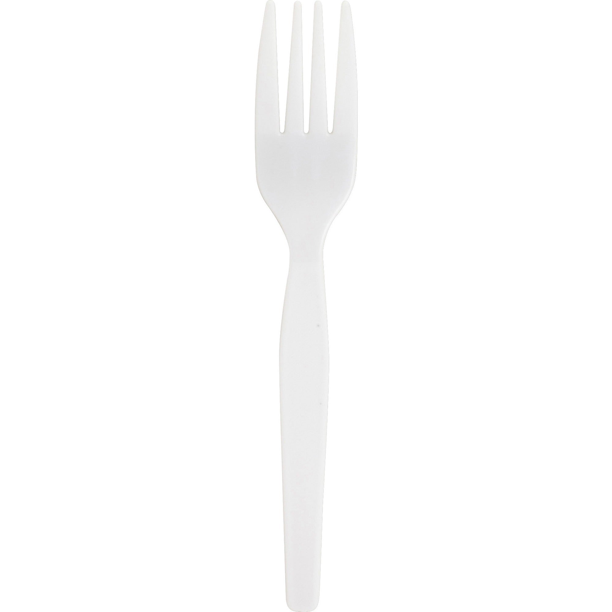 1 Piece(s) - Fork - 1 x Fork - Disposable - White - 1 Carton