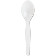 Genuine Joe Heavyweight Disposable Spoon, White, 1 Piece, 1 Carton