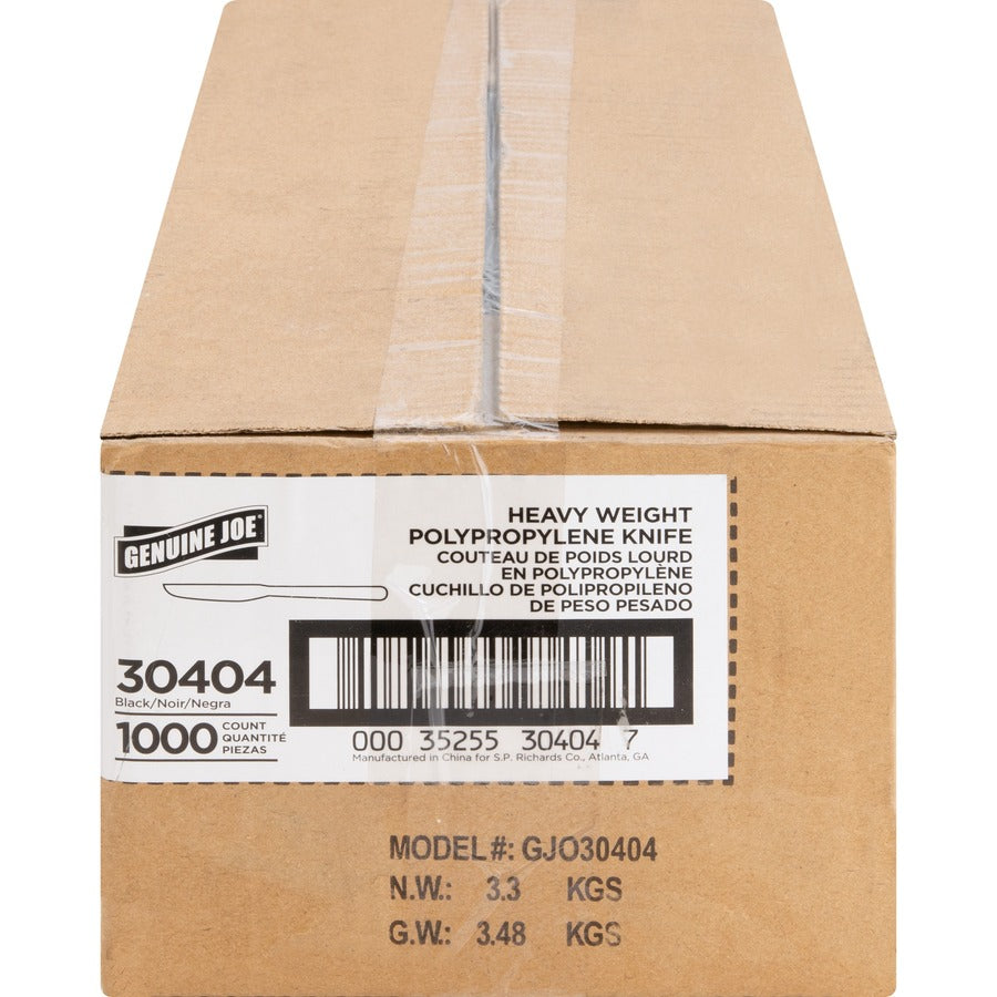 1 Piece(s) - Knife - 1 x Knife - Disposable - Textured - Black - 1 Carton