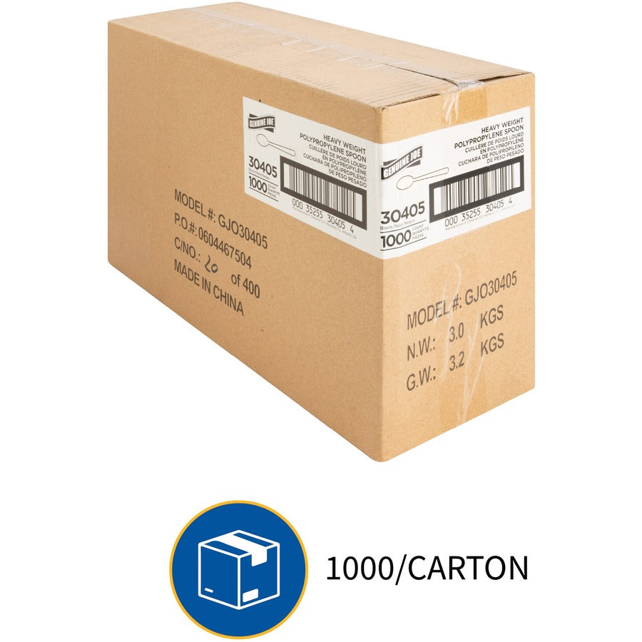 1 Piece(s) - Spoon - 1 x Spoon - Disposable - Textured - Black - 1 Carton