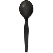 1 Piece(s) - Soup Spoon - 1 x Soup Spoon - Disposable - Textured - Black - 1000 / Carton