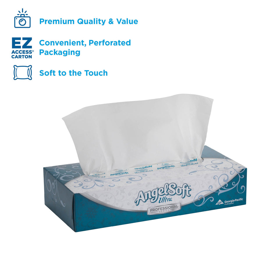 2 Ply - 7.40" Width x 8.80" Length - White - 125/Box - 10 / Carton