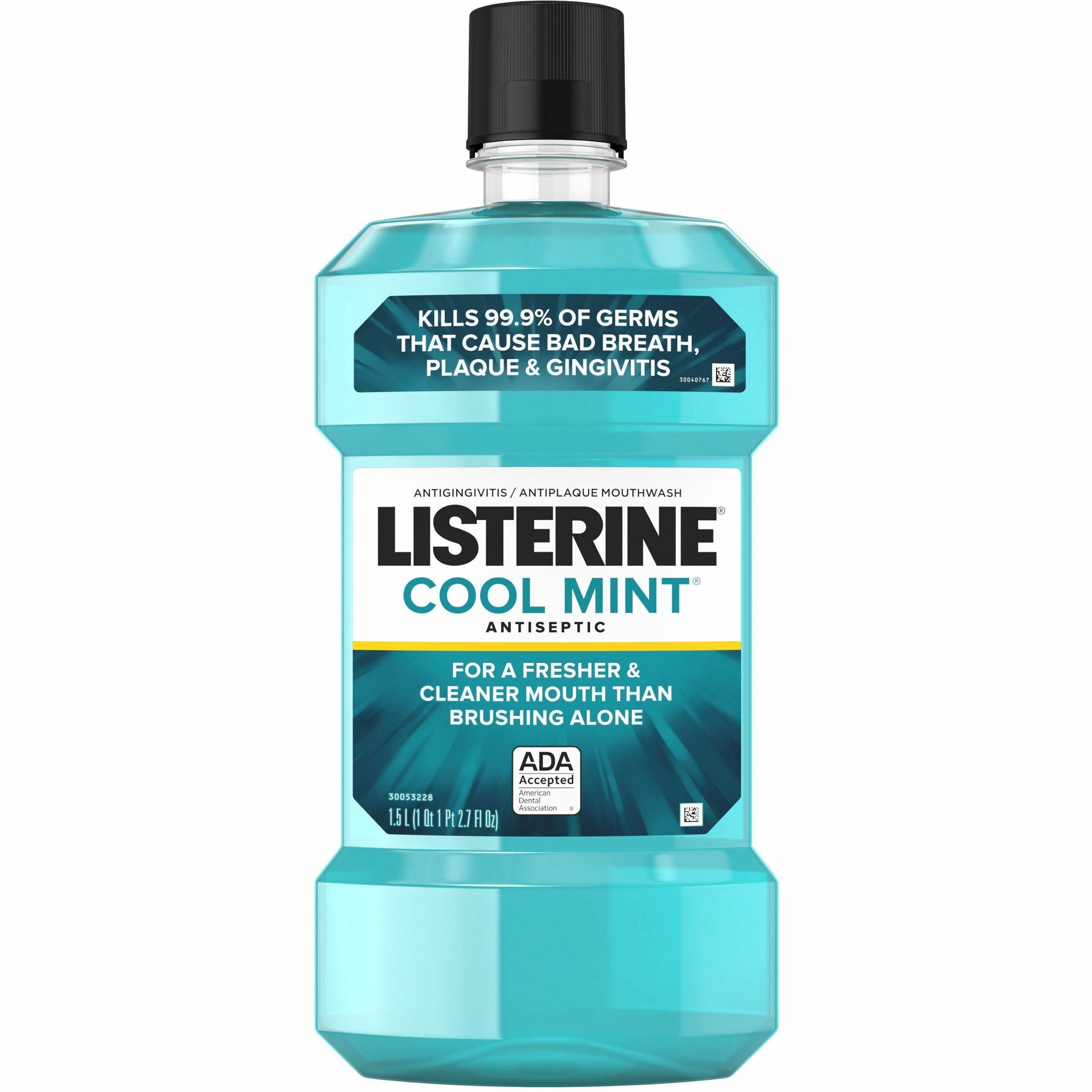 LISTERINE Cool Mint Antiseptic Mouthwash, Mint Flavor, 1.59 Quart, 1 Each