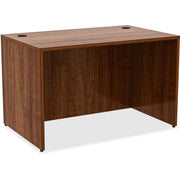Lorell Essentials Series Rectangular Desk Shell, 29.5"H x 48"W x 30"D, Metal, Walnut Laminate, 1 Each