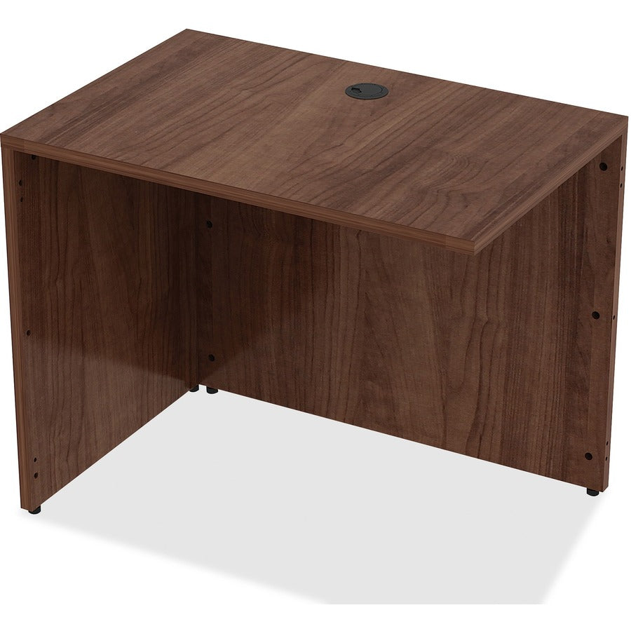 Lorell Essentials Series Return Shell, Walnut Laminate, Metal, 29.5" H x 35" W x 24" D, 1 Each